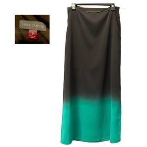 Vince Camuto Black & Green Maxi Skirt, size 8